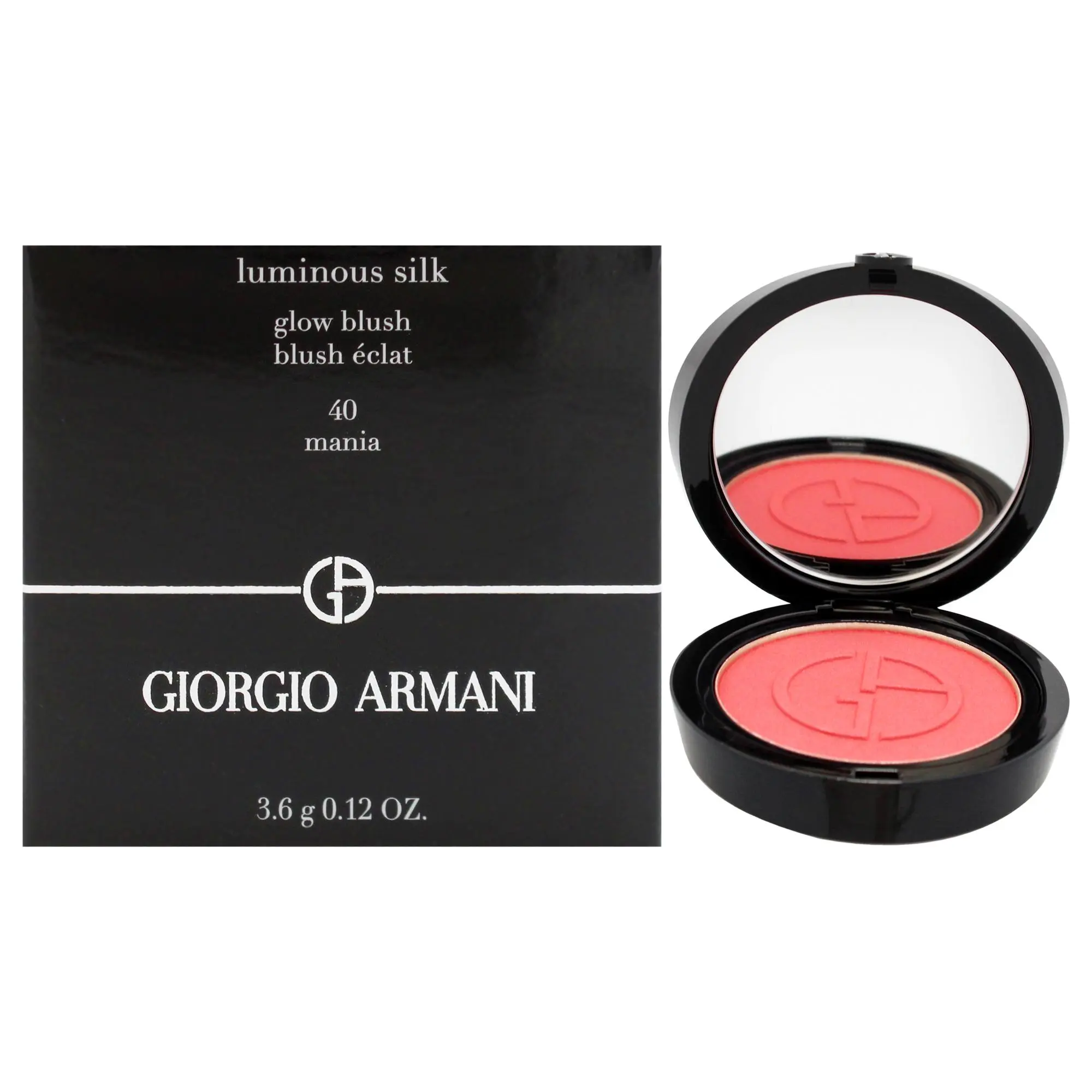 Giorgio Armani Luminous Silk Glow Blush Makeup - 40 Mania, Compact, 0.12 oz, Ideal for Women, On-the-Go
