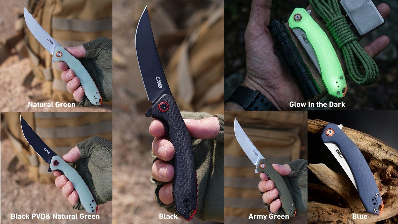 Cjrb Gobi Tool Knife J1906 AR-RPM9 Steel Blade G10 Handle Folding Knives, Stainless Steel Pocket knife for Man, Camping and Emergency Survival Gear