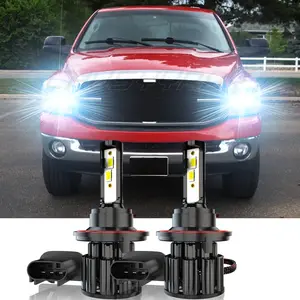 Cars Accessories H13 LED Headlight Bulbs for Dodge Ram 1500 2500 3500 2006 2007 2008 2009 2010 2011 2012 High/Low Beam Kit
