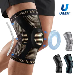 UGEM 2 Pack Knee Braces for Knee Pain, Compression Knee Sleeves with Patella Gel Pad & Side Stabilizers,Workout Sports Knee Braces for Women & Men, Pain Relief for Meniscus Tear, ACL & Arthritis Pain Relief