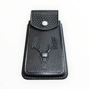 Funda Celular Vaquero de Piel Porta Celular con Venado Leather Western Style Phone Holster