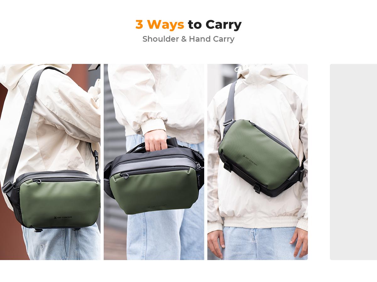 K&F Concept 2 in 1 Sling Bag Everyday Shoulder Bag & Multifunction Photography Crossbody Camera DSLR Backpack Portable Bag