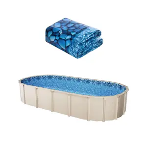 VEVOR Oval Pool Liner 12x24ft Unibead Style Pool Liner 52in Wall Height Durable