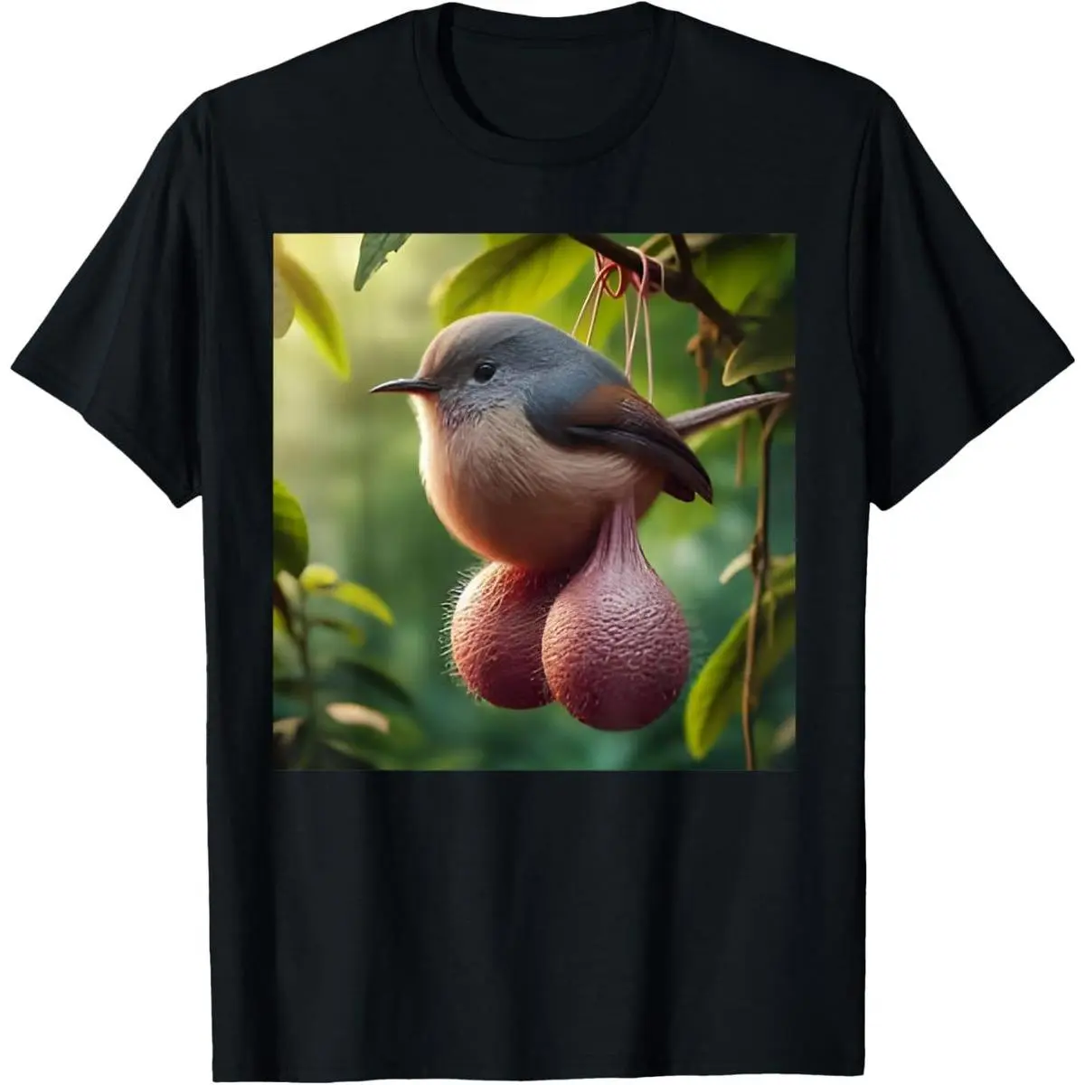 Balls Bird Meme T-Shirt Men's Premium Cotton Crewneck Black Sports Classic Fit Everyday Comfort Casual Streetwear Tshirt,Monaco