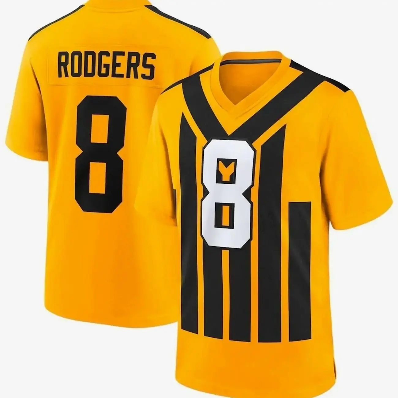 Unisex Football inspired by Rodgers 8 Alternate 1933 Throwback Game Jersey - Gold