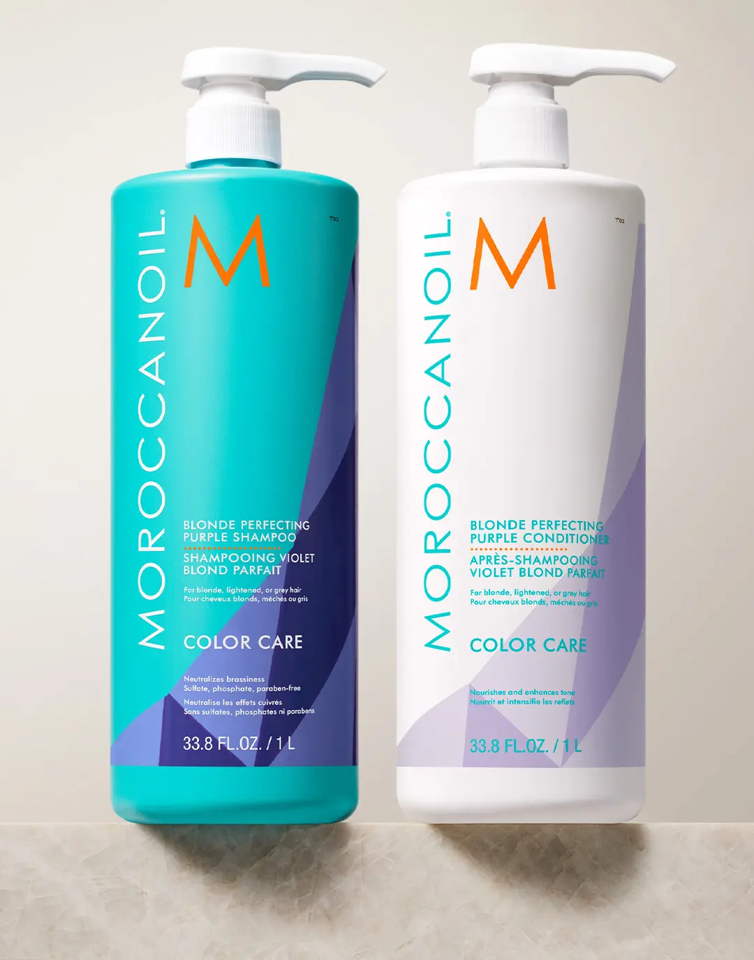 Blonde Perfecting Purple Shampoo & Conditioner Liter Bundle for Blonde, Lightened Brunette, or Grey Hair