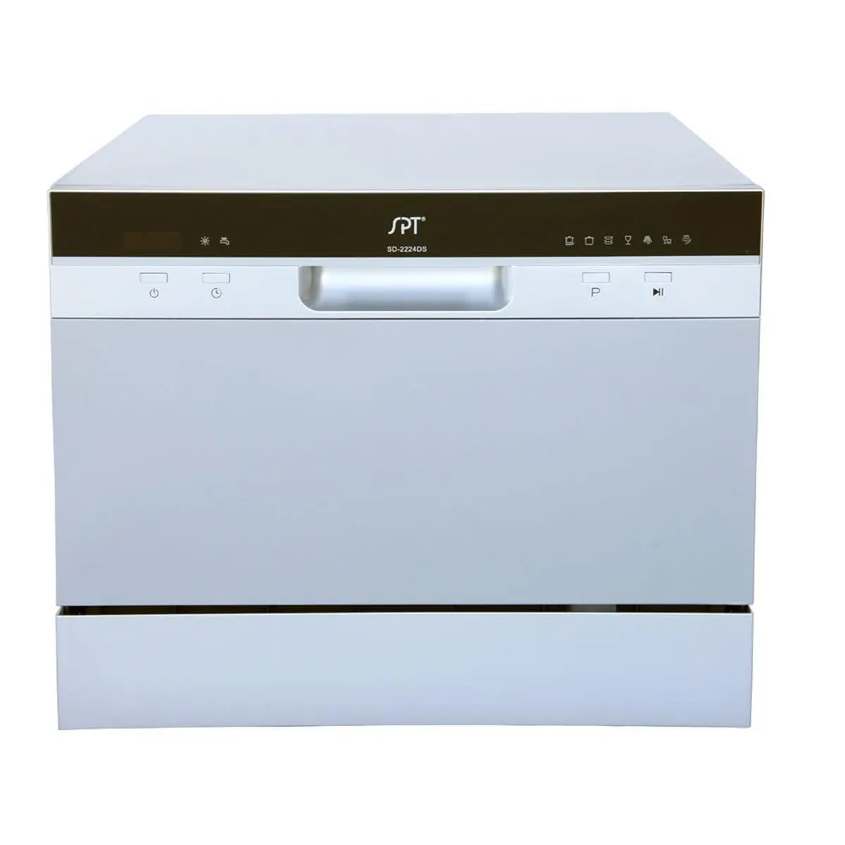 Sunpentown Household Appliances Energy Star Countertop Dishwasher - 17.24x21.65x19.69 in, Delay Start, LED, Silver
