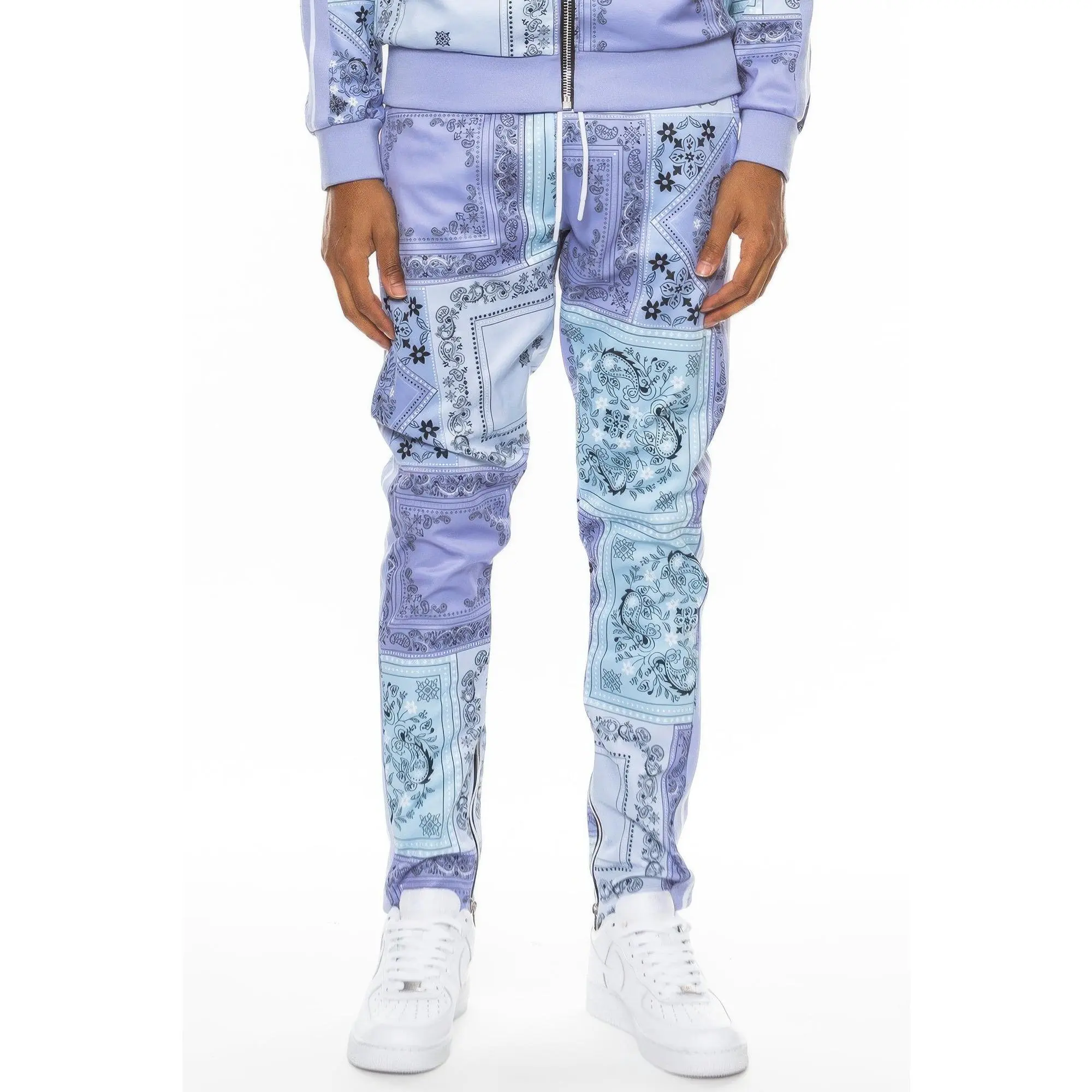 Paisley Bandana Print Track Pants Paisley Bandana Print Track Pants
