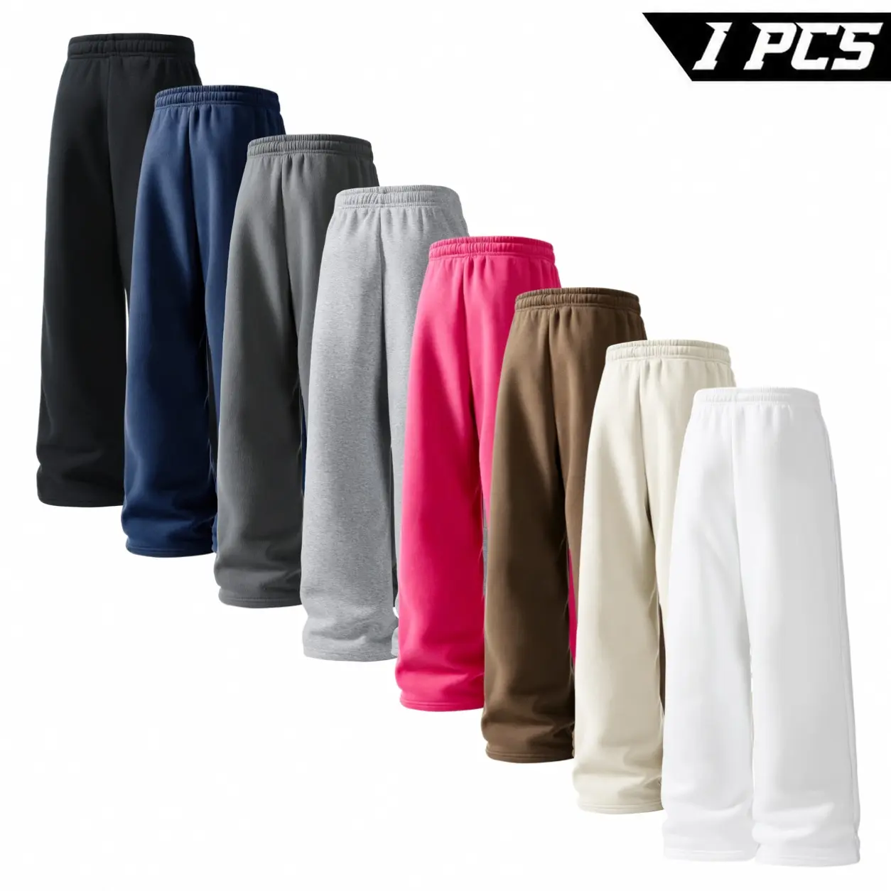 Men's Loose Fit Wide Leg Sweatpants, Baggy Casual Streetwear Jogger Pants with Drawstring, Solid Color Lounge Trousers for Daily Wear, Travel, Workout and Outdoor Activities