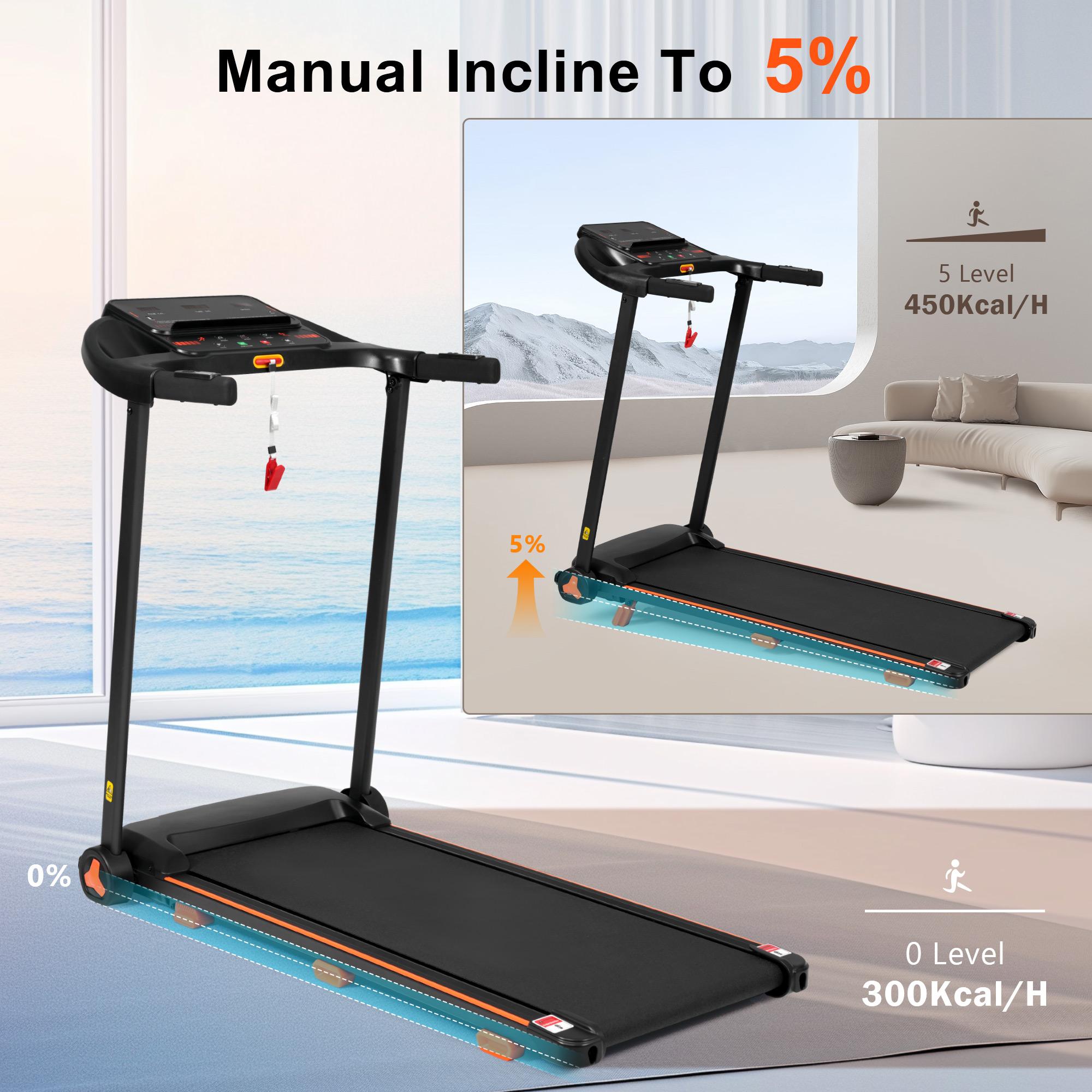 [New arrival]treadmills [300LBS Weight Capacity] (0.5–7.5 mph / 0.8–12 km/h) cater to all fitness levels with Wide-Speed Range Treadmills! fixed a beginner or a seasoned runne