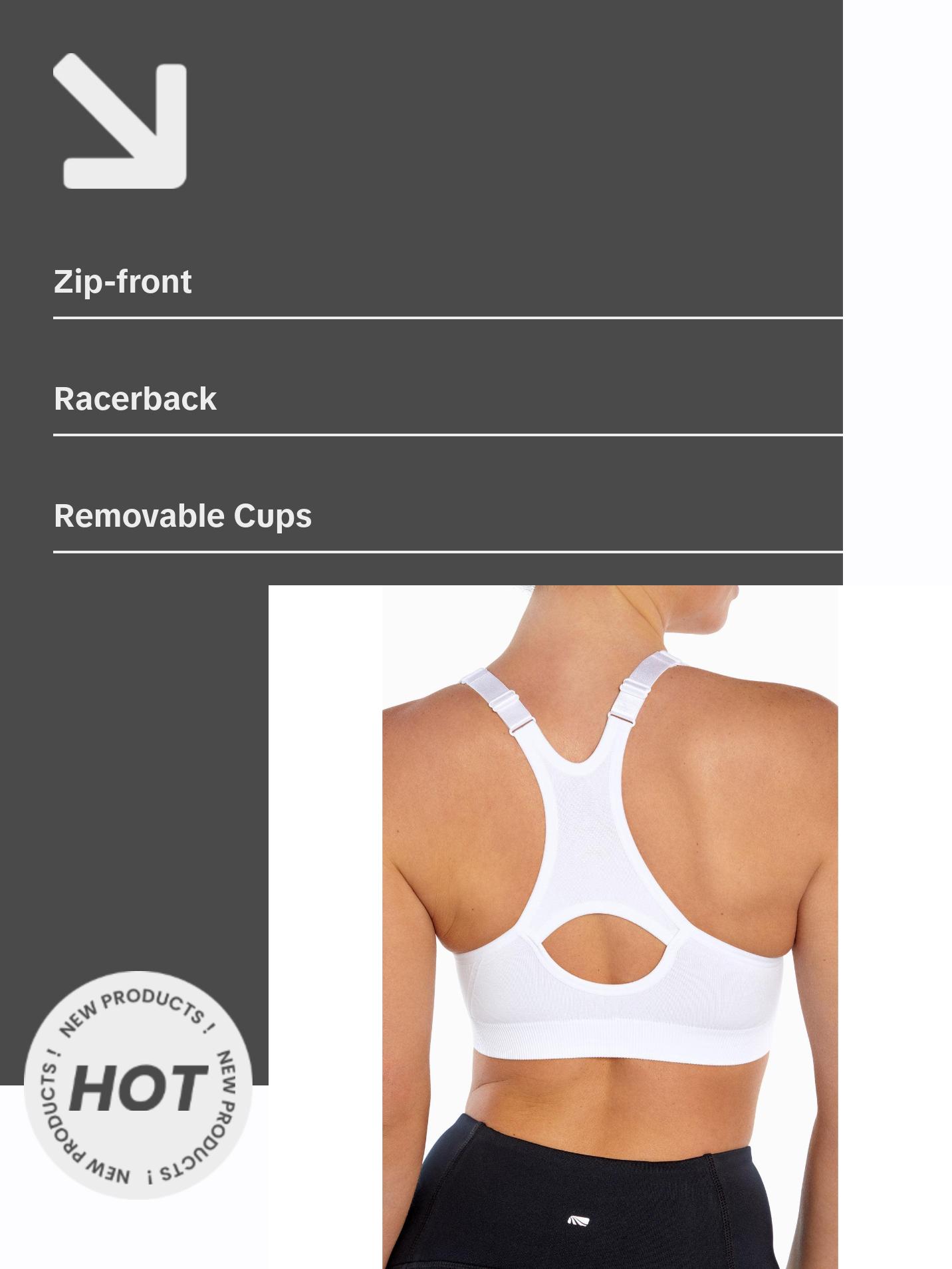 Savannah Seamless Front Zip Sports Bra