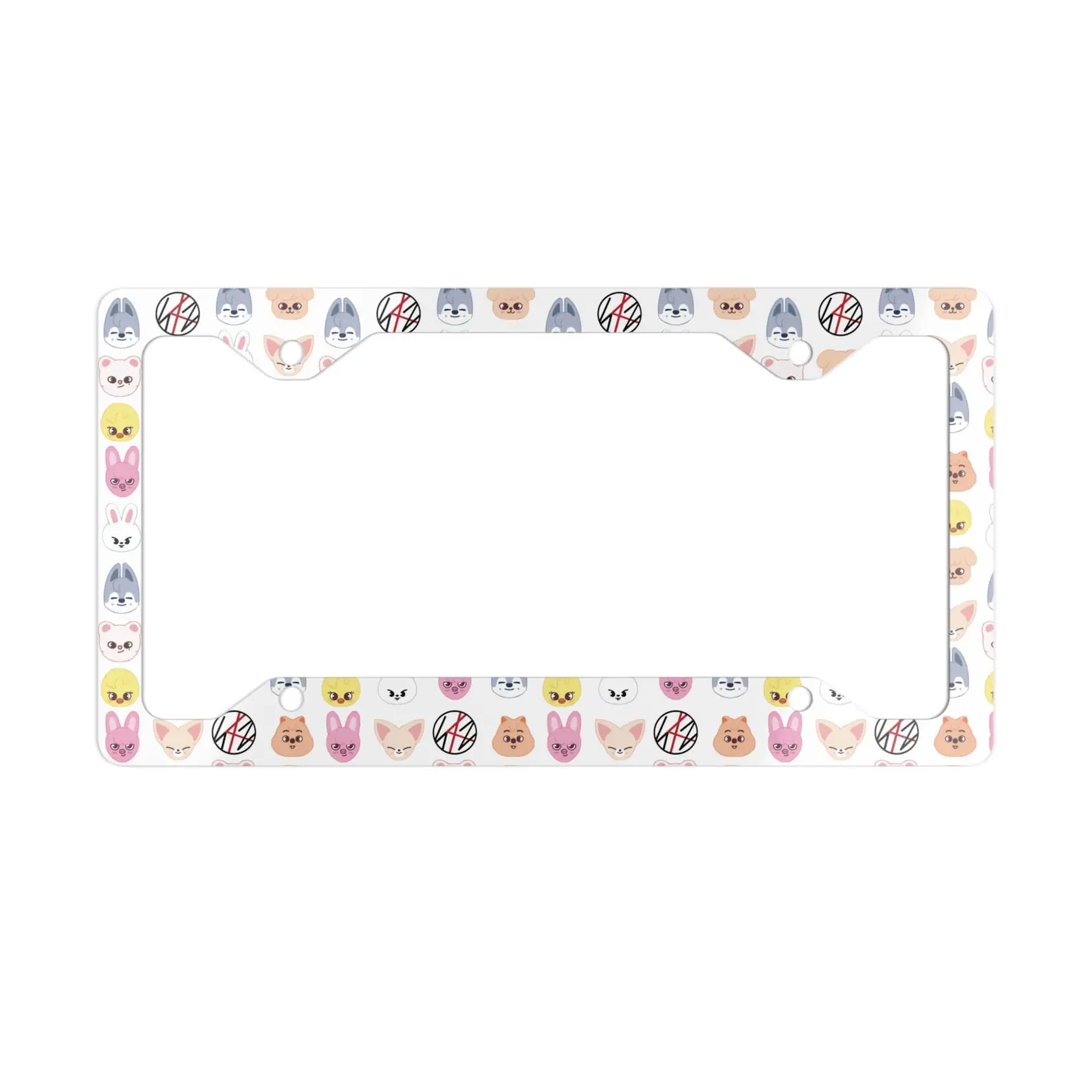 Skz metal license plate frame, Skz, Kpop license plate, kpop merch, kpop gifts, leeknow, kawaii, jyp
