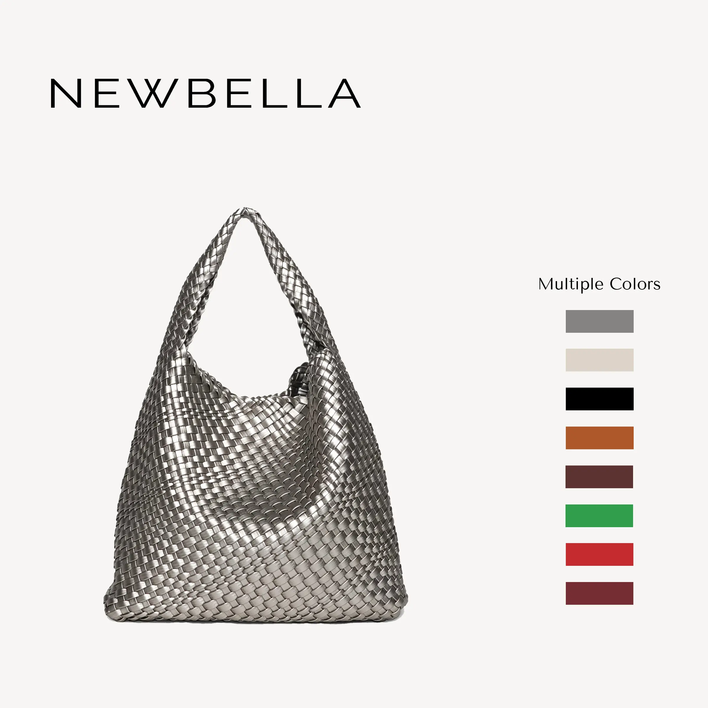 NEWBELLA Linda Woven PU Leather Hobo Shoulder Bag for Commuting and Everyday Carry #sohoch