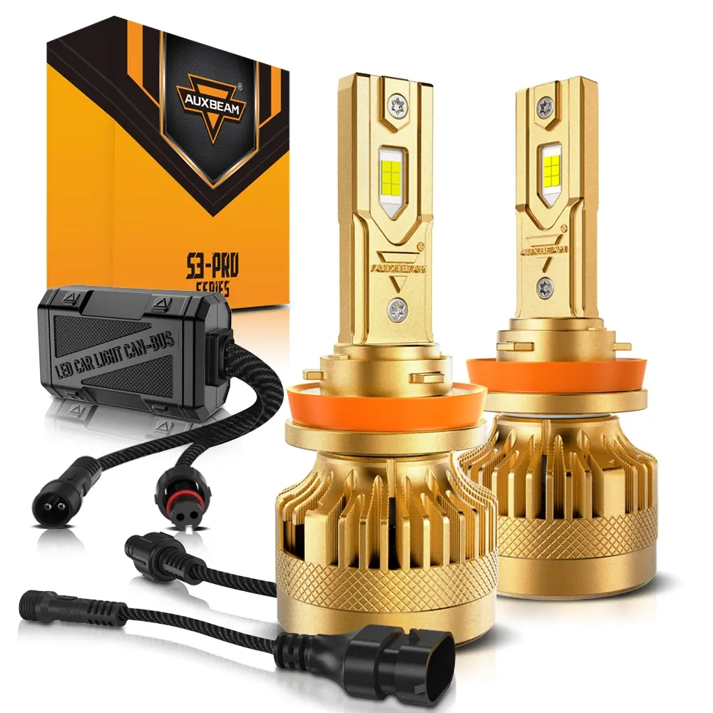 H11/H9/H8 LED Headlight Bulbs (2Pcs), 120W 24000LM 6500K Cool White Single Beam, 12Pcs 3570CSP LEDs, 6063 Aviation Aluminum, IP68 Waterproof, 50000H Fan Cooling, 9-16V with Detachable Decoder tiktokshopbacktoschool