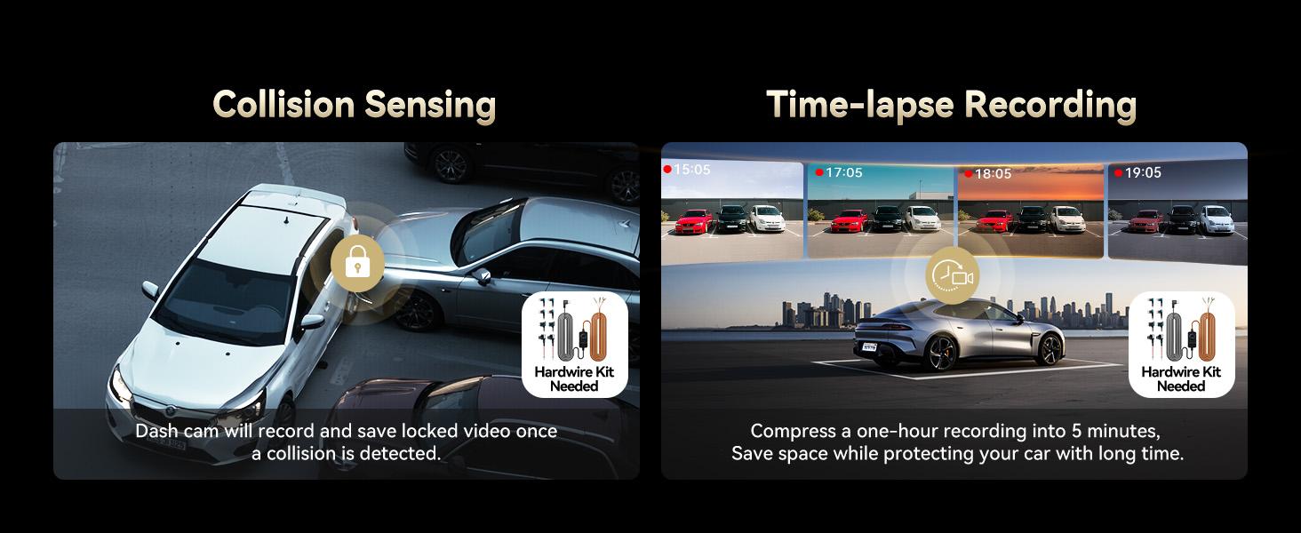 REDTIGER F77 4K+4K Dash Cam Front and Rear, Dual STARVIS 2 IMX678 HDR, Built-in 128GB eMMC, Voice Control Dash Camera for Cars with 5.8GHz WiFi, 4'' Touch Screen, GPS, Night Vision, 24H Parking Mode-Holiday Haul