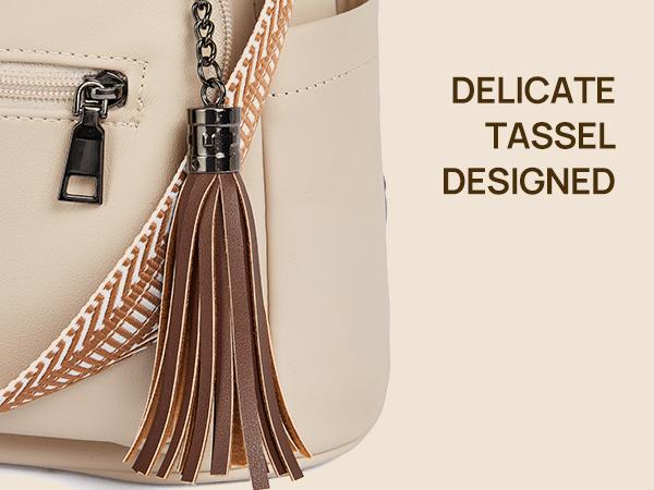 【Telena】Womens Backpack Purse Vegan Leather Large Travel Work Backpack College Shoulder Bag with Tassel Gift #TikTokShopBlackFriday