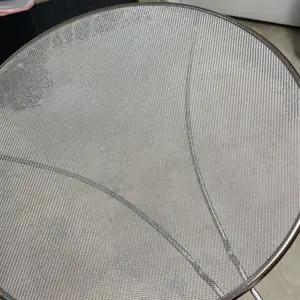 Stainless Steel Splatter Guard 13" Fine Mesh Cover, Grease & Oil, Splatter Screen for Frying Pan, Cooking Pots, with Resting Feet & Comfort Grip Handle