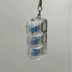 Finger Keyboard Fidget – 3/4/9-Key Clicky Keycap Stress Relief Toy Keychain (Plastic)