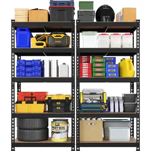 Yaheetech 5-Tier Garage Shelving Units, 330 LB Capacity, Adjustable Metal Shelves for Pantry, Garage, Basement Organizer, Boltless Assembly, Anti-Skid Pads, Furniture Organization