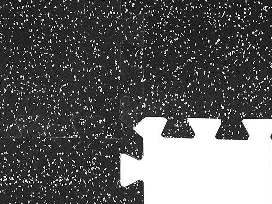 RitFit Rubber Flooring Gym Mats Interlocking Tiles 0.25'' Thickness