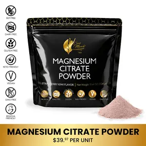 Coco March N.M.D Magnesium Citrate Powder - Mineral Dietary Supplement - 45 Servings per Bag Edible Fitness