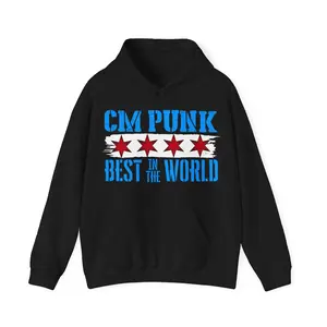 Men's 2023 CM Punk War Games Inspired Casual Cotton Print Round Neck Crew Neck Pullover Sweatshirt, Menswear Top, Wrestling Fan Gift Idea QW9