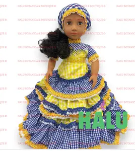 18" Muñeca Religiosa Oshun Yemaya Dos Aguas/  Two Waters Muñeca Santeria