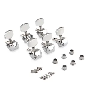 Guitar String Tuners  Semiclosed Machine Heads Tuning Pegs Keys Chrome 6R