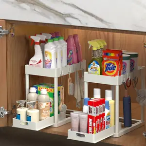 Multi-Purpose Slide-Out Storage Organizers, Under Sink/Cabinet Organizers and Storage for Bathroom & Pantry