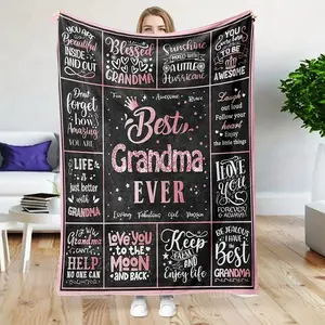Blanket, gift for grandma, gift for mom, best grandma, birthday gift for grandma, gift from great-grandmother to grandchildren