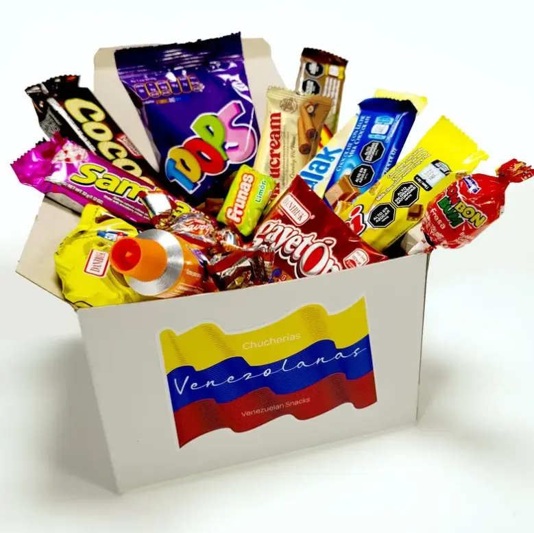 Venezuela Snacks Candy Box – Chucherías Venezolanas Assorted Treats, Traditional Venezuelan Sweets, Cotillon Party Favor, Regalo Venezolano Gift Box