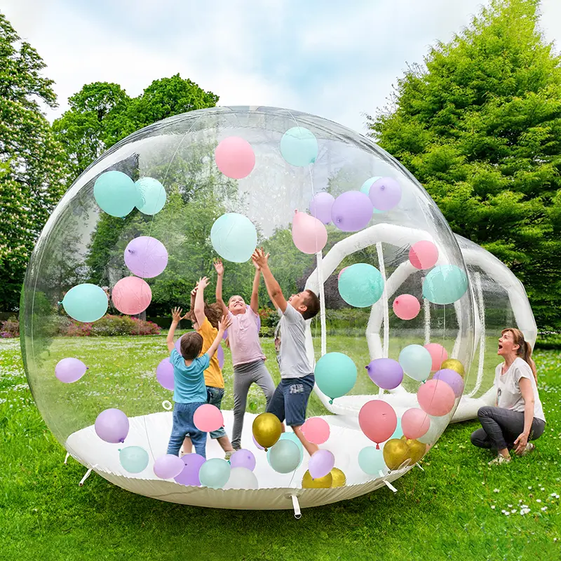 3M Commercial Transparent Inflatable Bubble House with Pump - Kids' Magical Party Room, Outdoor Birthday Party Game Decoration & Rental Equipment, Geometric