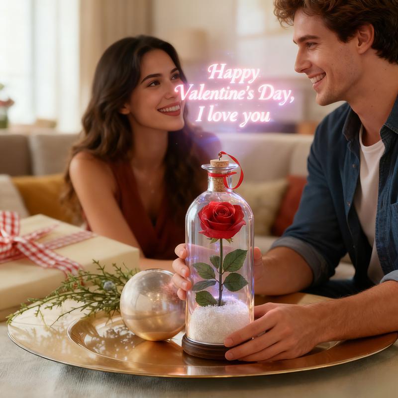 Forever Voice Recordable Snow roses Scene Glass OrnamentPersonalized Message in a Bottle! Save Precious VoicesForever Heartfelt Valentine's Day Gift for Girlfriend/Boyfriend/Wife/Husband/Friends &Loved Ones|Xmas Tree|Valentine's Day roses Decor Forever Voice Recordable Snow roses Scene Glass OrnamentPersonalized Message in a Bottle! Save Precious VoicesForever Heartfelt Valentine's Day Gift for Girlfriend/Boyfriend/Wife/Husband/Friends &Loved Ones|Xmas Tree|Valentine's Day roses Decor