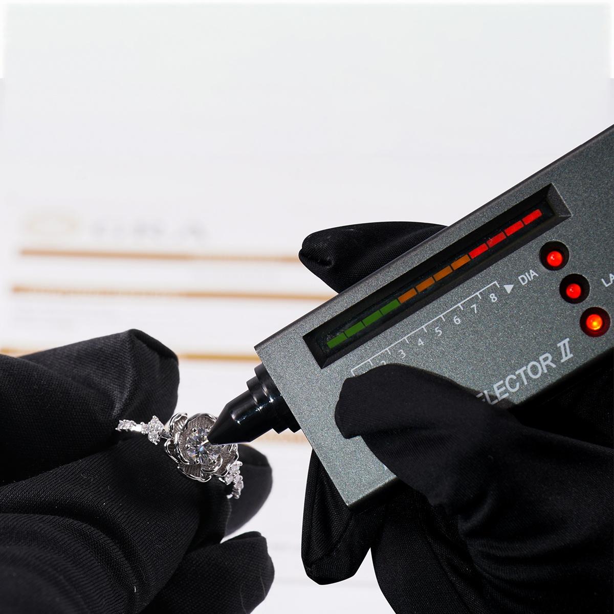 Delzzad 0.6ct Vintage Rose Engagement Ring Forever Rose Flower Wedding Ring Band D Color VVS Synthetic Moissanite Ring Jewelry Copper Perfect Birthday Engagement Wedding Anniversary Christmas Gift