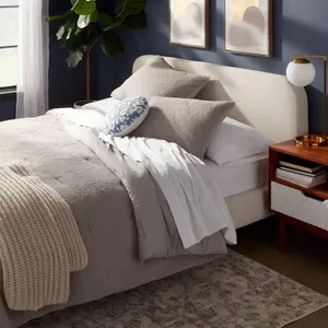 3pc Full/Queen Traditional Cozy Chenille Comforter & Sham Set Gray - Threshold