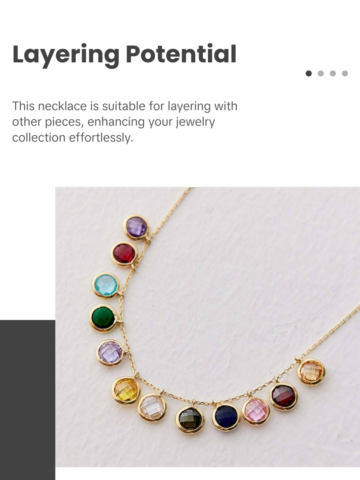 Dainty Birthstone Necklace • Gemstone Necklace