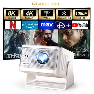 Magcubic HY350Max 900ANSI Smart Projector Android 14.0 with 4K 8K Support, Mini Projector with Wifi6 and Bluetooth5.4, Auto Focus & Obstacle Avoidance 1080P Portable Movie Proyector for Home Outdoor
