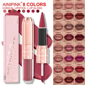 Ainipink Matte Lip Balm, Waterproof Sweatproof, Velvet Texture, Non-Sticky, Easy Application, Single Item