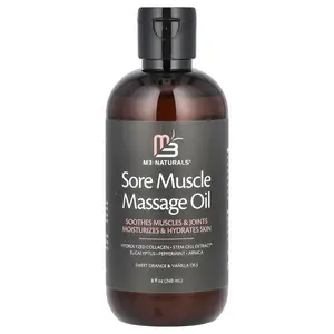 M3 Sore Muscle Massage Oil, Sweet Orange & Vanilla, 8 fl oz (240 ml)
