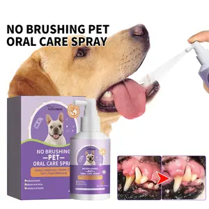 Upgraded PET Dog Dental Care Spray, Vet-Recommended Breath Freshener & Teeth Cleaning Spray, Eliminate Bad Breath, Relieve Gum Redness & Infections, Reduce Plaque & Tartar, No Brushing 50ML