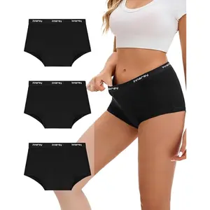 INNERSY Women's Period Boxers Underwear Leak Proof Menstrual Boy Shorts Panties 3-Pack