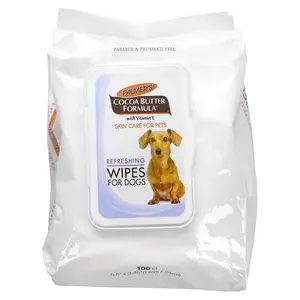 Palmer's for Pets Coconut Butter Formula with Vitamin E, Refreshing Wipes For Dogs, 100 Wipes