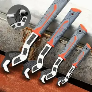 8inch、6inch Multifunctional Self-Locking Pipe Pliers, Large Opening Industrial Grade Pipe Wrench, Quick Release Plumbing Tool for Industrial Machinery Maintenance, Home Decoration, Car and Bicycle Repair - Iron Material