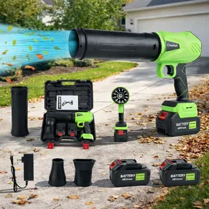 1500G Thrust !Turbo Jet Leaf Blower – 48V Cordless Air Duster with 2 FREE Batteries for Car Drying, Snow & Garden Cleanup