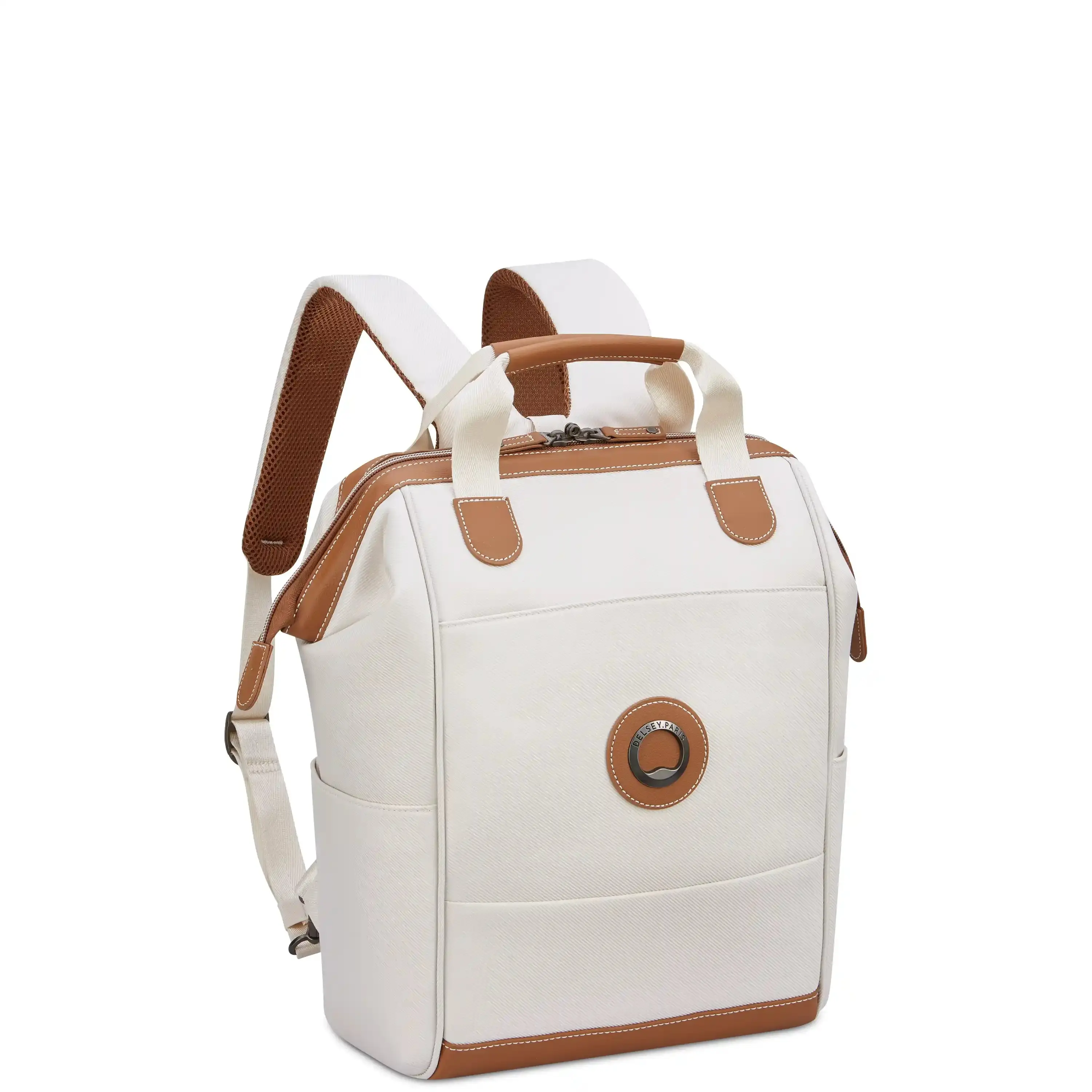 DELSEY Chatelet Air 2.0 Women's Structured Dual-Functional Backpacks - Laptop Shoulder Handbag for Business Adults, Wide Opening Tote, Organized Space, Trolley-Compatible Sleeve, Di(2-ethylhexyl)phthalate (DEHP)-Free Everyday Carry Gear