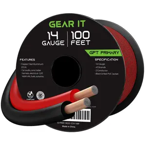 14 Gauge Bonded GPT Primary Wire, Black/Red