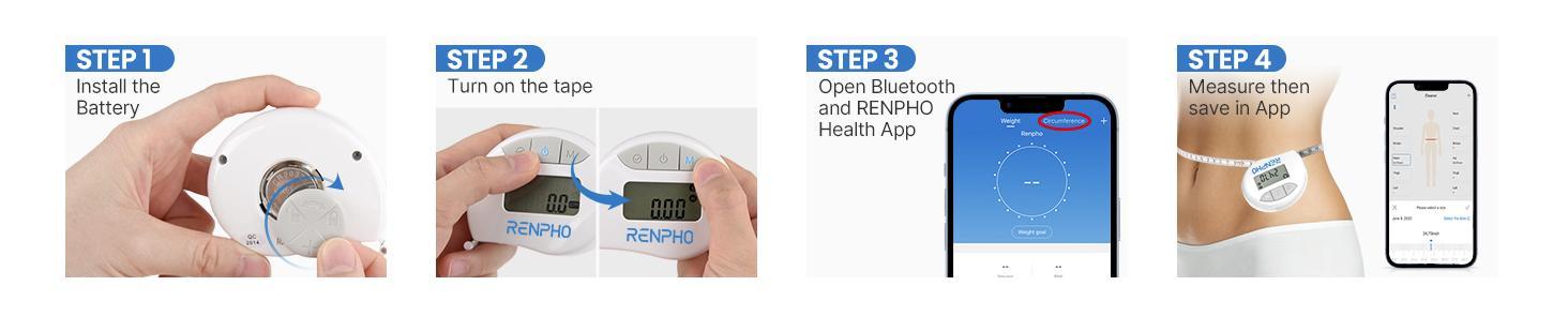 RENPHO Body Measuring Tape, Smart Tape Measure with Bluetooth App, Spring Glow Up Automatic Retractable Tape, Measuring Waist, Hip, Bust, Arms, 60in/150cm Gym Gift RENPHO Body Measuring Tape, Smart Tape Measure with Bluetooth App, Spring Glow Up Automatic Retractable Tape, Measuring Waist, Hip, Bust, Arms, 60in/150cm Gym Gift
