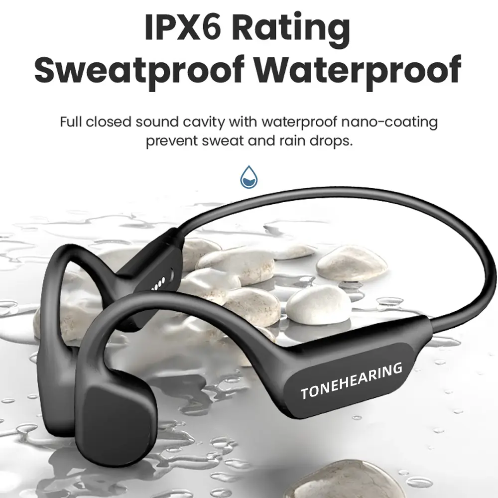 Bone Conduction Hearing Amplifier Headset - Magnetic Electronic Charging, Bluetooth 5.3, 15H Battery, 27g Lightweight Titanium Build, Noise Cancellation, Waterproof Healthcare Audio Device for Seniors (Open Ear TV Sound Streamer)