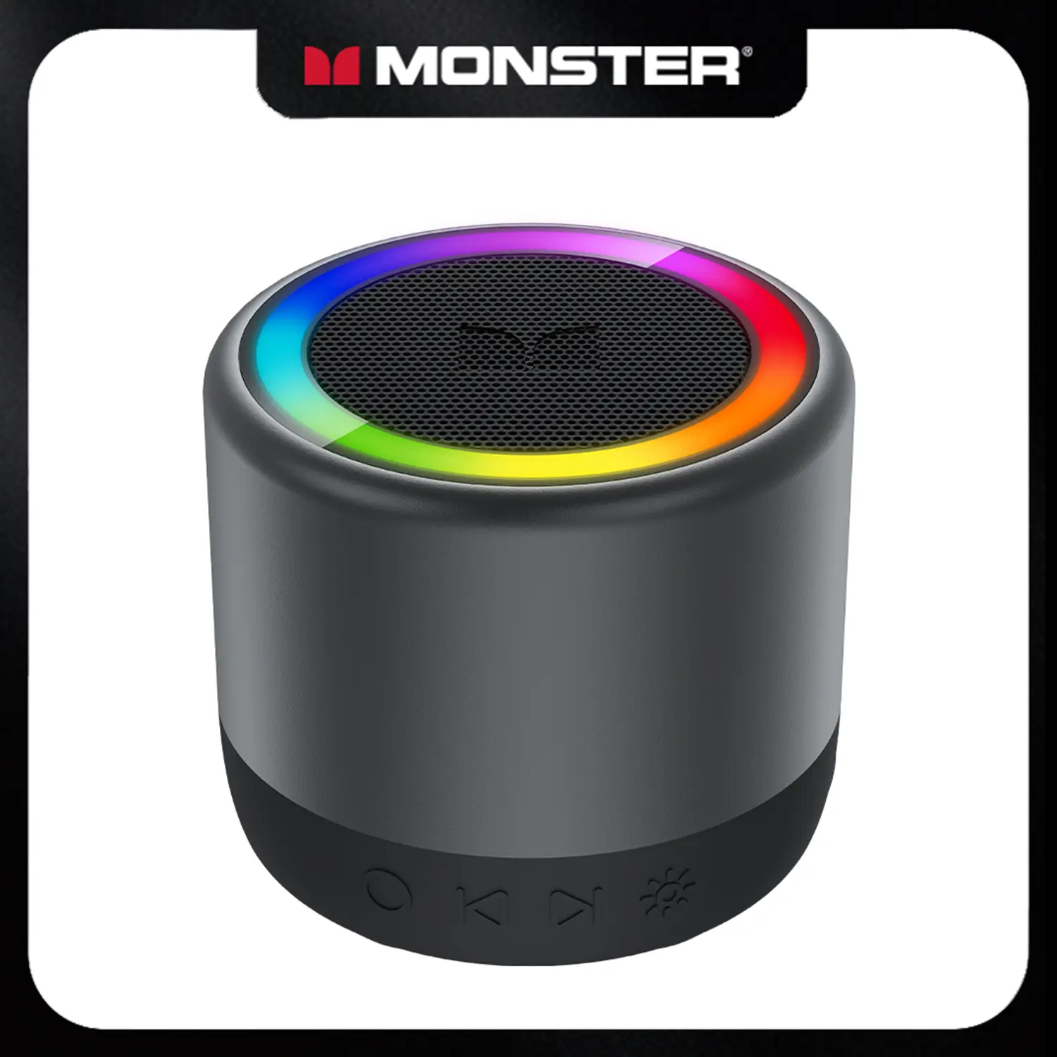 Monster Portable Wireless Speaker - 360° Surround Sound Speakers, RGB LED Light Show, TWS Stereo Pairing, Bluetooth 6.0, Loud Bass, Ultra-Long Battery Life, Compact Mini, for Outdoor & Party Music Setup - DealsForYouDays,back to school,back to school haul