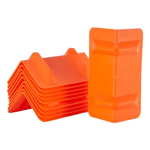 10 Pack 12" Flatbed Edge Protectors, 12" Winch Ratchet Straps Plastic Corner Protectors for Flatbed Cargo Load, Orange